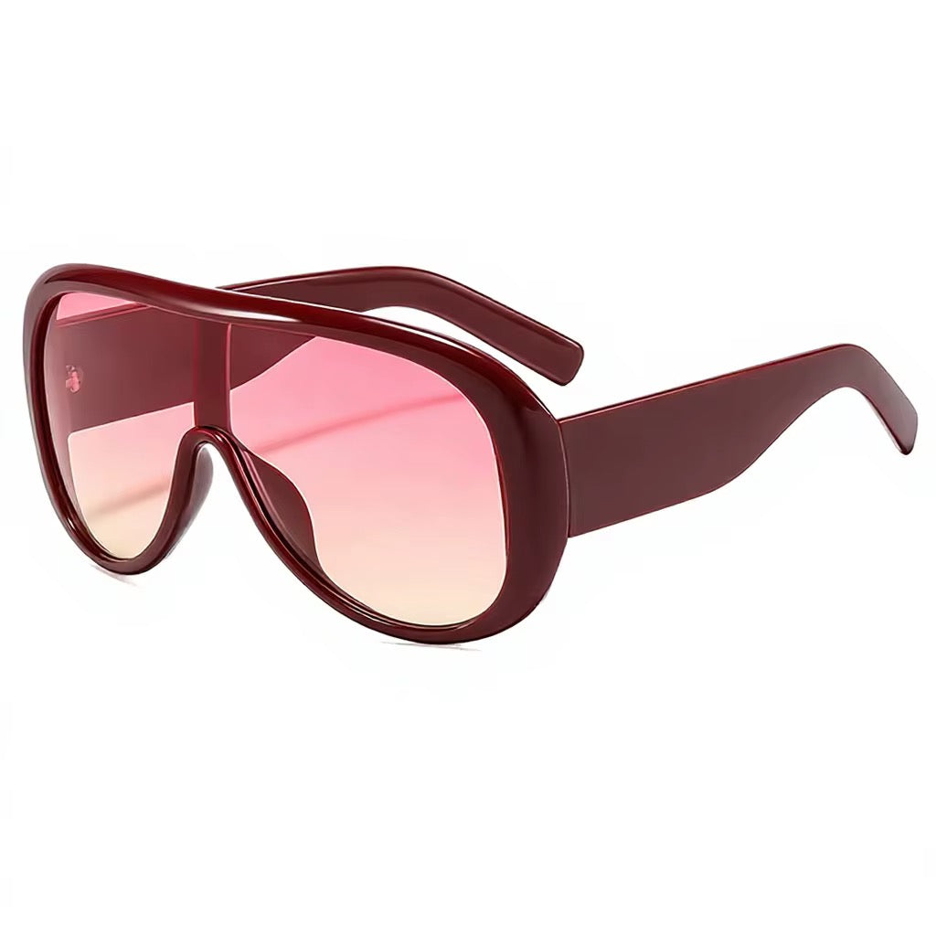 Women Luxury Oversized Shield Sunglasses
